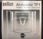 Braun Aromaster TF1 Pivoting Tea Filter Replacement For Coffeemaker Kf 40-92. Fixed Price $14.99.
