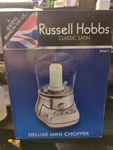 Russell Hobbs Delixe Mini Chopper Food Processor RHMC1 Satin New Nos Blender. Fixed Price $49.99.