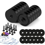 Trymag 12 Pack Rare Earth Magnets, Strong Neodymium Cup 40LBS, Black. Fixed Price $23.71.
