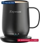 Kepwam Self Heating Coffee T2, 16OZ Smart Heated Mug, 150 Min Battery. Fixed Price $102.73.