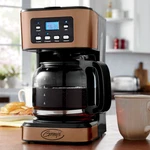 Drip Coffee Maker Glass Carafe Programmable Brew Machine Kitchen Copper Color. Fixed Price $42.99.
