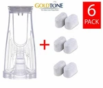 (6) Goldtone Charcoal Water Filter + Holder For Keurig K200 K250 Breville. Fixed Price $12.99.