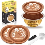 Reusable Coffee Capsule Lids Work With Nespresso Pods Vertuoline,food Grade Sili. Fixed Price $14.24.