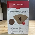 Brikinte Disposable Coffee Filters For Ninja Dual Brew #4 Cone 200 Pcs. Fixed Price $14.95.