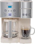 Cuisinart SS-15P1CRM- Single Serve + 12 Cup Coffee Maker Cream (open Box). Fixed Price $79.96.