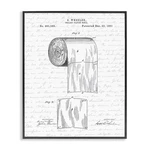 Stupell Industries Vintage Toilet Paper Roll Patent Framed Giclee Art Black 11. Fixed Price $34.14.