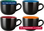 Gbhome Jumbo Soup Mugs With Handles, 24 Oz Large Coffee Set 4, Ceramic. Fixed Price $44.93.