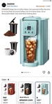 Shardor KC101B Single Serve Coffee Maker Hot & Iced, Cup Compatible, Blue. Fixed Price $35.00.