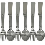 Maydahui Pcs Foldable Spoon Fork Portable Camping 6.3*1.4INCH, Silver. Fixed Price $17.99.