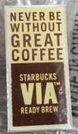 New Starbucks Coffee Barista Employee Via Ready Brew Pin 1.25" Brown And Tan. Fixed Price $19.99.