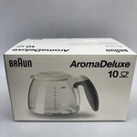New Braun Coffee Maker Glass Carafe Aromadeluxe White KFK500B In Box. Fixed Price $24.95.