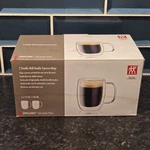 Zwilling Sorrento Plus 2 Piece Double-wall Glass Espresso Mug Set. Fixed Price $14.99.