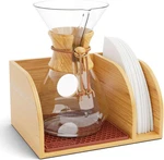 Hexnub Bamboo Caddy For Pour Over Coffee Maker, Fits Chemex, Bodum, Cosori, Heat. Fixed Price $40.56.