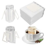 100 Pcs Portable Coffee Filter Paper Bag Disposable Drip Hanging Ear. Fixed Price $19.99.