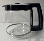 Cuisinart Carafe Cup Coffee Maker Replacement Glass Pot Black Lid DCC-1200. Fixed Price $14.00.