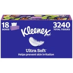 Facial Tissues Ultra Soft 3 Ply 180 Count Pack Kleenex Flat Boxes. Fixed Price $59.99.