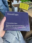 Goodcups Water Filters 12 Pack White Charcoal Replacement Keurig Coffee Maker. Fixed Price $8.00.