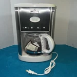Gevalia CM500 Programmable 12-CUP Auto Coffee Maker Stainless Steel White Nib. Fixed Price $44.99.