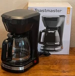 Toastmaster Electric Large 12-CUP Coffee Maker Pause Serve Function New Open Box. Fixed Price $17.98.