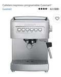 Cuisinart EM-200 Programmable Espresso Machine Silver Stainless Steel Steam Wand. Fixed Price $250.00.