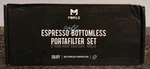 Morils 54MM Bottomless Portafilter Set Silver Brown Ergonomic Handle Espresso. Fixed Price $30.95.