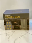 Brookstone Travel Mug Warmer & Wireless Charging Station Hot Cold Double Walle. Fixed Price $32.99.