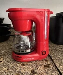 Holstein Housewares 5 Cup Red Filter Coffee Machine With Glass Carafe. Fixed Price $26.50.