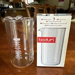 Bodum Spare Borosilicate Glass Beaker 1503-10 Coffee Maker Replacement 12 Oz. Fixed Price $12.00.