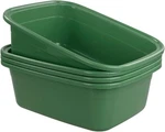 3-PACK 16 Quart Plastic Dishpan Basin/dish Bin, Green. Fixed Price $36.12.
