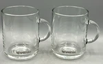 Pair Of Clear Glass Nespresso Vertuo Mugs Designed By Konstantin Grcic France. Fixed Price $25.46.