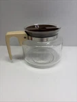 Mr Coffee 10 Cup Glass Carafe Brown Lid, Ivory Handle. Fixed Price $24.99.
