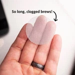 Mesh Anti-clog Screen For Fellow Stagg X, Xf And Kalita Wave Coffee Tool. Fixed Price $6.00.