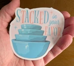 Vintage Pyrex Blue Bowl Set Funny Sticker Laptop Decal Water Resistant. Fixed Price $6.00.