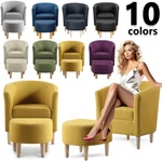Arm Chair Linen Fabric Accent Upholstered Single Sofa With Ottoman Living Room. Fixed Price $153.15.