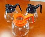 Coffee Decanter Blk/org 64OZ Commercial Lot 3 Pots For Bunn Brewer. Fixed Price $46.95.