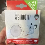 Bialetti Original 3-4 Cup Moka Pot Gasket & Filter Plate Set, Pack White. Fixed Price $14.71.