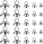Framendino, 100 304 Stainless Stee Bead Cap Pendant Pack, Silver. Fixed Price $14.67.