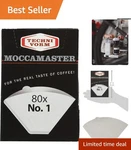 Technivorm 85090 Cup-one Paper Filters, 80 Count Eco-friendly & Bleach-free. Fixed Price $14.99.