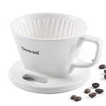 Dowan Pour Over Coffee Maker W/ Open Base, Non-electric Porcelain Dripper. Fixed Price $29.68.