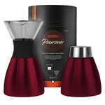 Asobu Insulated Pour Over Coffee Maker (32 Oz.) 9 X 6 Inches, Burgundy. Fixed Price $90.75.