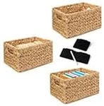 Kokodo Large & 2 Medium Water Hyacinth Rectangular Baskets Set. Fixed Price $116.99.