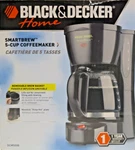 Black & Decker Home Smartbrew 5-CUP Coffee Maker DVCM500. Fixed Price $19.95.
