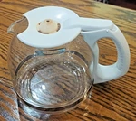 Mr. Coffee Replacement 12-CUP Glass Carafe, White PLD12-1, BVMC-SJX33GT. Fixed Price $7.95.