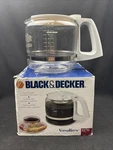 Black & Decker Versa Brew 3370 12 Cup Carafe Used In Box White HANDLE174015-00. Fixed Price $19.98.