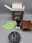 Practimondo Espresso Accessories Wood Handle Tamper Set. Fixed Price $19.99.