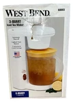 West Bend Quart Large Iced Tea Maker 68003 Yellow Lid Pitcher Brand New. Fixed Price $75.00.