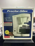New Open Box Proctor Silex 12 Cup Automatic Drip Coffeemaker A607A Hydro Clean. Fixed Price $49.99.