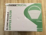 Think Crucial Coffee Filter # 4 Cone Washable Reusable Fits Many Models. Fixed Price $12.95.