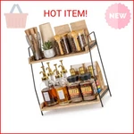 Anboxit Countertop Coffee Station Organizer, 2 Tier Wooden Shelf For Bar. Fixed Price $32.29.