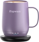 Kepwam T2 Self Heating Coffee Mug 16OZ Smart Heated Warmer Lilac Violet- Ob. Fixed Price $49.99.